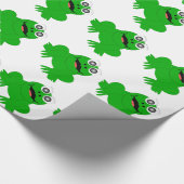 Kikkervormig ontwerp cadeaupapier (Hoek)