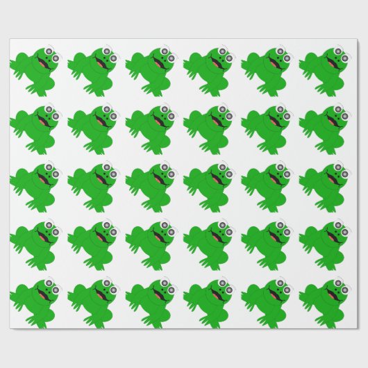 Kikkervormig ontwerp cadeaupapier (Vlak)