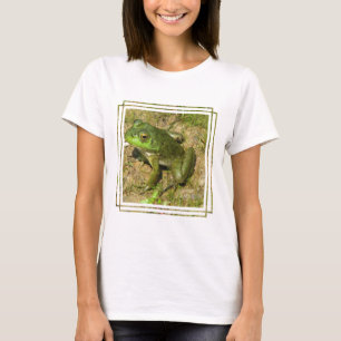 Kikkervormig ontwerp voor dames in T-shirt