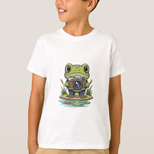 Kikkervotograaf met camera Kinderen T-shirt