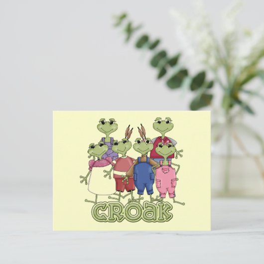 Kikkikkerkoverhemden en kikkerrog briefkaart (Staand voorkant)