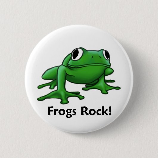 Kikkikkerrots. Ronde Button 5,7 Cm (Voorkant)