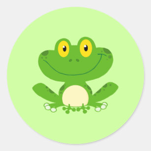 Kikkikkers Amphibian Green Cute Cartoon Animal Ronde Sticker