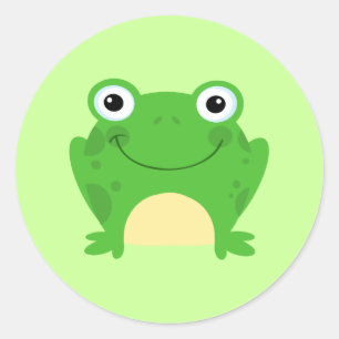 Kikkikkers Amphibian Green Cute Cartoon Animal Ronde Sticker