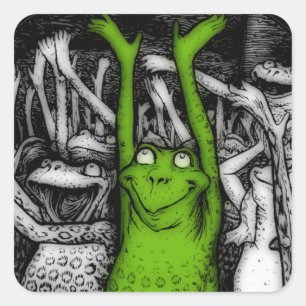 Kikkikkers Vierkante Sticker