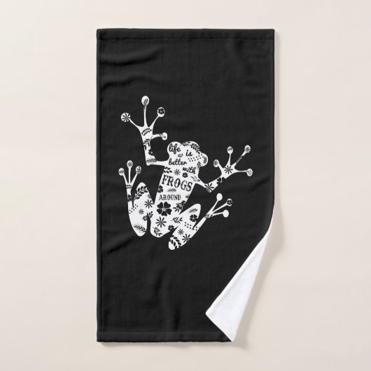 Kikkikkervis | I Love Frog White Handdoek (Handdoek)