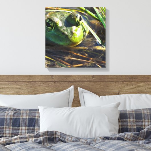 Kikkikkervisdoek Canvas Afdruk (Insitu (Slaapkamer))