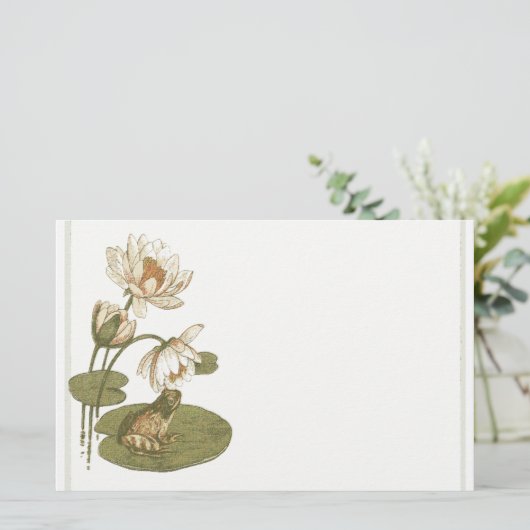 Kikkistblok en kikkerbakkerswerk briefpapier (Staand voorkant)