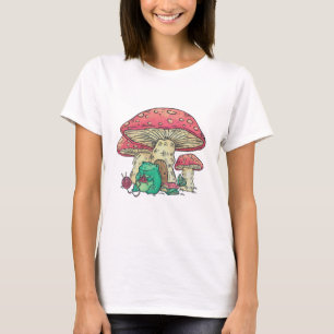 Kiknikket van Cottage Core onder paddenstoel T-shirt