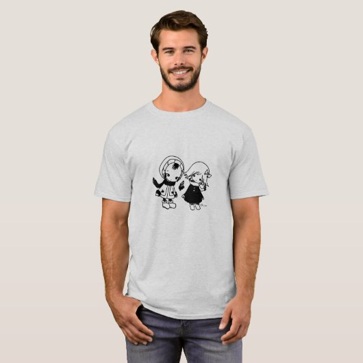 Kikuo Music Radio / Hoshi-kun Tsuki-chan T-shirt (Voorkant volledig)