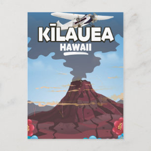 Kīlauea Hawaï vulkaan reisposter Briefkaart