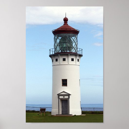 Kilauea Lighthouse op Kauai Poster (Voorkant)