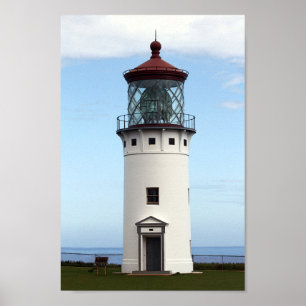 Kilauea Lighthouse op Kauai Poster