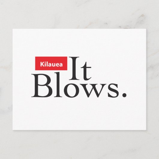 Kilauea Volcano Het blaast Briefkaart (Voorkant)