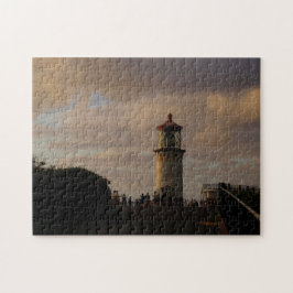 Kilauea vuurtoren in Dusk Legpuzzel