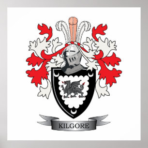 Kilgore Family Crest Coat. Poster