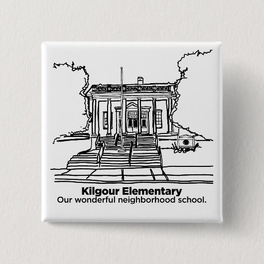 Kilgour square badge vierkante button 5,1 cm (Voorkant)