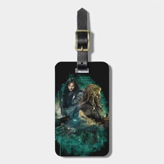 Kili en Fili over Erebor Bagagelabel (Voorkant verticaal)