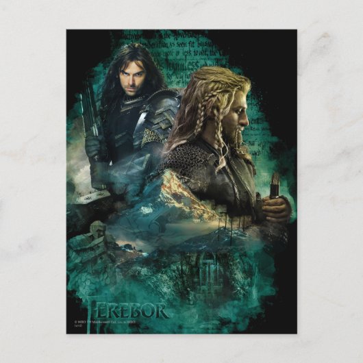 Kili en Fili over Erebor Briefkaart (Voorkant)