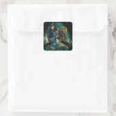 Kili en Fili over Erebor Vierkante Sticker (Tas)
