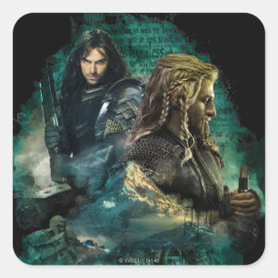 Kili en Fili over Erebor Vierkante Sticker