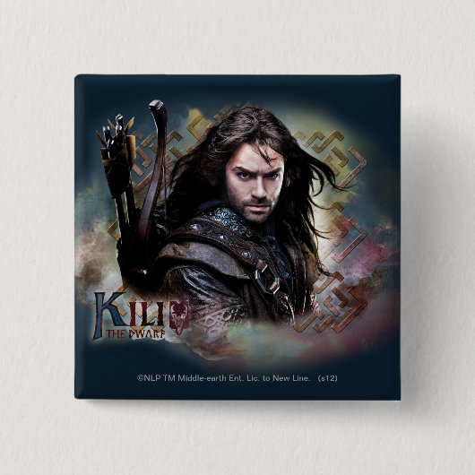 Kili met naam vierkante button 5,1 cm (Voorkant)