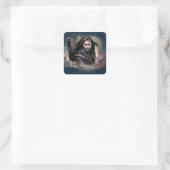 KILI THE DWARF™ met naam Vierkante Sticker (Tas)