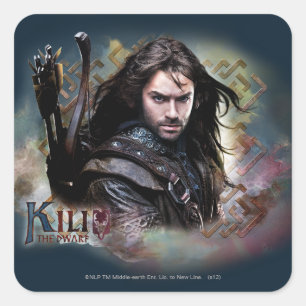 KILI THE DWARF™ met naam Vierkante Sticker