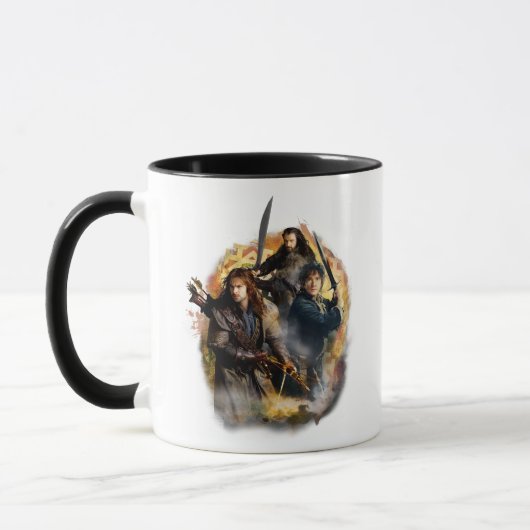 Kili, THORIN OAKENSHIELD™, & BAGGINS™ Graphic Mok (Links)