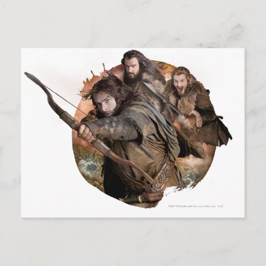Kili, THORIN OAKENSHIELD™ en Fili Briefkaart (Voorkant)