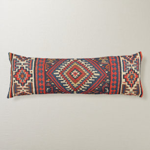 Kilim Aztec Red Blue Tan Lichaamskussen