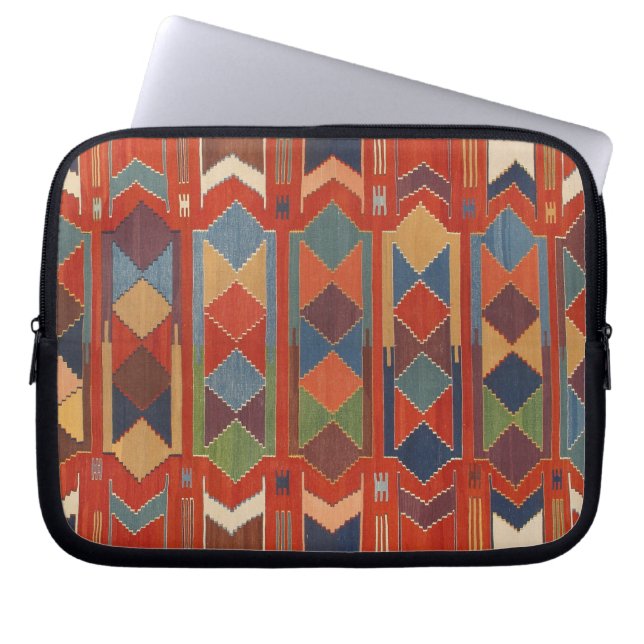  Kilim Woven Rug Pattern Laptop Sleeve (Voorkant)