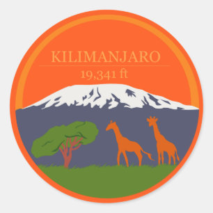 Kilimanjaro Altitude Ronde Sticker