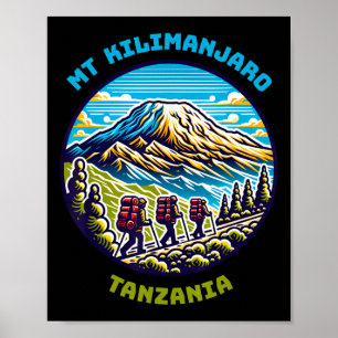 Kilimanjaro bergwandelen Tanzania Afrikaans Wandel Poster