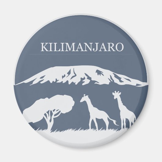 Kilimanjaro (blauw) magneet (Voorkant)
