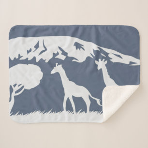 Kilimanjaro (blauw) sherpa deken