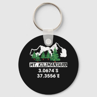 Kilimanjaro met GPS-coördinaten Sleutelhanger