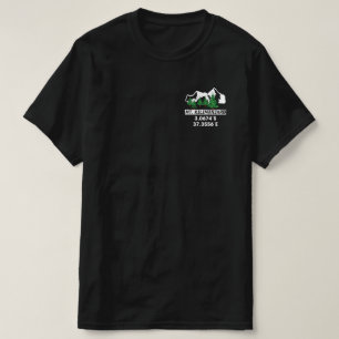 Kilimanjaro met GPS-coördinaten T-shirt
