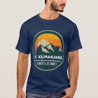 Kilimanjaro met GPS-coördinaten T-shirt