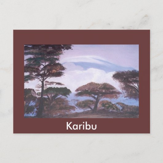 Kilimanjaro, Oost-Afrika Briefkaart (Voorkant)