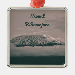 Kilimanjaro Snow Volcano in Tanzania Afrika Metalen Ornament