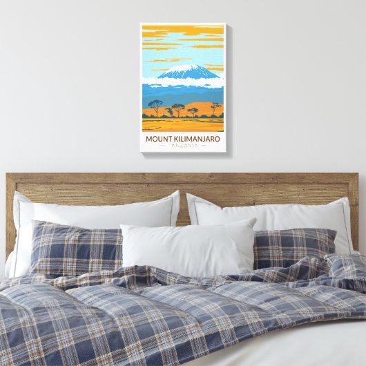 Kilimanjaro Tanzania Africa  Canvas Afdruk (Insitu (Slaapkamer))