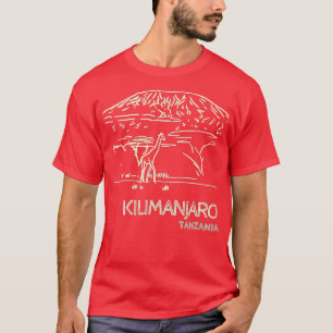 Kilimanjaro Tanzania Africa Giraffe T-shirt