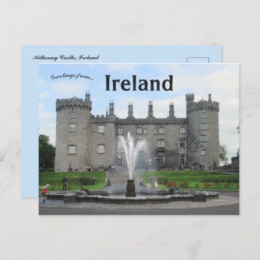 Kilkenny Castle Ireland Briefkaart (Voorkant / Achterkant)