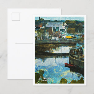 Kilkenny Ierland Olieverf Stad Landschap Briefkaart