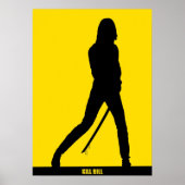 KILL BILL Minimal Silhouette Poster (Voorkant)