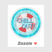 Kill uit! Zwembolpartij Waterrimpel Aangepast Sticker (Vel)