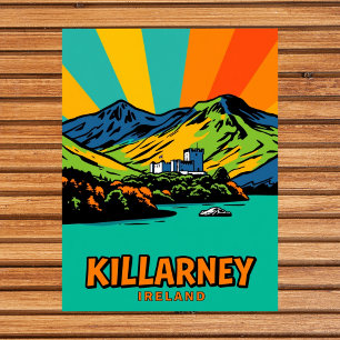 Killarney, Ierland Lake Art Travel Briefkaart