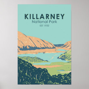 Killarney Nationaal Park Ierland Reis Kunst Vintag Poster