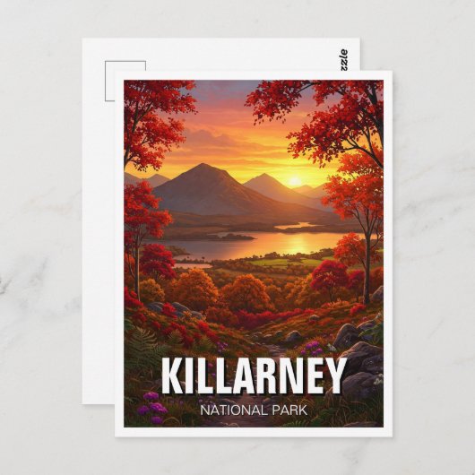 Killarney National Park Ierland Reizen Briefkaart (Voorkant / Achterkant)